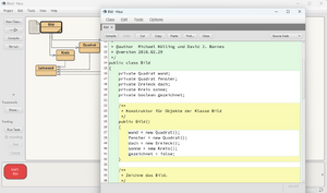 Quelltext einer Klasse im BlueJ Editor